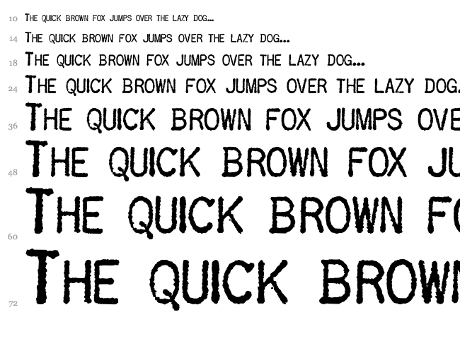 Old Type font waterfall
